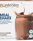 WonderSlim Meal Replacement Shake Chocolate Cream 15g Protein 24 Vitamins  Minerals Gluten Free 7ct