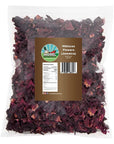 Dried Hibiscus Flowers Cut and Sifted Flor de Jamaica Great for Hibiscus Tea Jamaica Tea 4 oz and 1 lb 1 LB