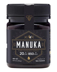 Kiva Raw Manuka Honey, Certified UMF 20+ | MGO 850+ | 100% Pure Genuine New Zealand (8.8oz/250g Bottle) | Non-GMO | No Antibiotics | Traceable | UMF & MGO Certified