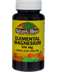 Nature's Blend Elemental Magnesium Amino Acid Chelate 300 mg, 100 Count