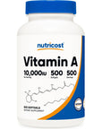 Nutricost Vitamin A 10,000 IU, 500 Softgel Capsules