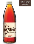 Tejava Original Unsweetened Black Iced Tea 4 Pack 12oz Glass Bottles NonGMO Kosher No Sugar or Sweeteners No calories No Preservatives Brewed in Small Batches