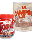 Toddy Chocolate  Leche La Campiña Venezuela Beverage Bundle Powder Drink Mix Variety Pack Instant Powdered Milk And Chocolate Powder Drink Mix Breakfast Shake with Vitamins and Proteins Instant Hot and Cold Beverage for Kids  Adults