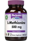 Bluebonnet L-methionine 500 Mg Vitamin Capsules, 30Count