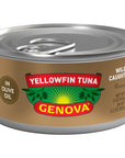 Genova Premium Yellowfin Tuna in Olive Oil Wild Caught Solid Light 3 oz Can Pack of 24