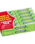 WRIGLEY'S DOUBLEMINT Gum, 5 stick pack (40 Packs)