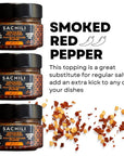 SACHILI Spices and Seasonings Sets - Seasoning Gift Set (Original Chili, Smoked Red Pepper, Chia Goji Moringa), Unique Spice Set for Salads, Soups, Pasta, Fruits, and Veggies - Made in Canada (3 Pack) (Smoked Red Pepper)