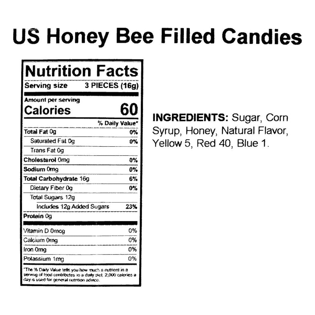 SweetGourmet Double Honey Bee Filled Hard Candy  1 Pound