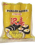 Shirakiku Pickled Radish Takuwan  Japanese Pickle with Sulfites  Ideal for Asian Sushi Bento Boxes Sandwiches and Salads  3piece Pack of 1 22 Pounds