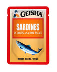 GEISHA Sardines in Louisiana Hot Sauce 353oz Pack of 24 Sardines HALAL  Kosher Certified  Gluten Free  Wild Caught  Good Source of Protein