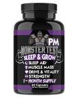 Angry Supplements Monster Test PM Booster Capsules Plus Sleep Aid-Jack All Natural, Made in USA, Powerful and Potent Ingredient, Boost Energy and Performance in Gym and Bedroom (1-Bottle)