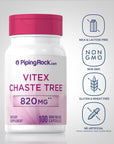 Piping Rock Vitex Chasteberry Supplement for Women | 820mg | 100 Capsules | Fruit Extract | Non-GMO, Gluten Free