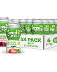 good2grow 100 Apple and Fruit Punch Juice 24pack of 6Ounce BPAFree Juice Bottles NonGMO with No Added Sugar and an Excellent Daily Source of Vitamin C SPILL PROOF TOPS NOT INCLUDED Pack of 24