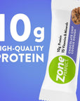 ZonePerfect Protein Bars, 10g Protein, 17 Vitamins & Minerals, Nutritious Snack Bar, Chocolate Chip Cookie Dough, 20 Bars