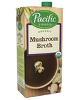 Pacific Foods Organic Mushroom Broth, 32-Ounce Carton (Pack of 4)