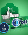 ORBIT Spearmint Sugarless Chewing Gum 3 Packs of 14Pieces 42 Total Pieces