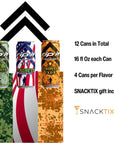 Rip It Energy Drink Variety Pack  12 Cans of 16 fl oz Each  Assorted Flavors for an Energy Rush  with Snacktix Coaster Included TRIBUTE