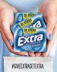 EXTRA Gum Peppermint Sugarfree Chewing Gum Mega Pack, 35 Sticks (Pack of 6)