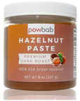 powbab Hazelnut Paste  100 USA Grown Hazelnuts 8 oz Premium Dark Roast Nutty Flavor Sugar Free Hazelnut Spread No Added Sugar Use for Hazelnut Butter or Keto Hazelnut Spread NonGMO Vegan