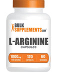 BulkSupplements.com L-Arginine 1000mg Capsules - Arginine Supplement, Nitric Oxide Supplement, L Arginine Capsules - Nitric Oxide Pills, Gluten Free - 2 Capsules per Serving, 120 Capsules