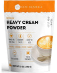 Kate Naturals Heavy Cream Powder for Coffee  Heavy Whipping Cream 12oz Powdered Heavy Cream for Sour Cream Powder Butter Clotted Cream and Whipped Cream Instant Creamer for Coffee  Keto