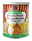 Organic French Fried Crispy Onions  Kosher Vegan GlutenFree NONGMO USDA Organic  6 Oz 1 Pack Total of 6 Oz