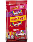 SKITTLES Original SKITTLES Wild Berry  STARBURST Original and STARBURST FaveReds Fun Size Chewy Candy Variety Bag Party Size 2013 Oz Bulk Bag