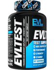 EVL Testosterone Booster for Men - Post Workout Recovery Testosterone Support Supplement for Men with DIM Plus D Aspartic Acid and Fenugreek and Tribulus - EVLTest for Men Post Workout Supplement