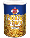 Better Made Potato Sticks 5oz Canister  Original 12 Can Tray  Shoestring Potato Sticks  Gluten Free  Crunchy Crispy Snack from Fresh Potatoes  Resealable Lid