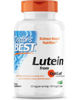 Doctor's Best Lutein with OptiLut Non-GMO, Vegan, Gluten Free, Soy Free, Eye Health, 20 mg, 120 Veggie Caps