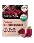 Better Alt Organic Beet Root Powder USDA Certified  Nitric Oxide Supplement Beet Juice Powder Superfood for Healthy Heart Beetroot Supplement Beetroot Powder  225 Servings 2 lb