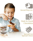 MIGALOO Chocolatier Gourmet Spreadable Milk Chocolate Gluten Free for Bread Cookies Crackers Bagels 1 Jar 9 Oz