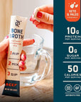 Bare Bones Bone Broth Instant Powdered Mix, Variety Pack, 8 Chicken and 8 Beef, 15g Sticks, 10g Protein, Keto & Paleo Friendly Bone Broth Packets, 16 Total Servings