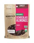 Woodstock Farms Organic Dark Chocolate Almonds  7 oz