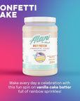 Alani Nu Whey Protein Powder Confetti Cake | 23g Protein with Low Sugar & Digestive Enzymes | Meal Replacement Powder | Low Fat Low Carb Whey Isolate Protein Blend | 30 Servings