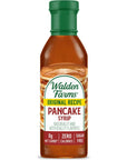 Walden Farms Pancake Syrup 12 oz Sweet Syrup  Near Zero Fat Sugar and Calorie  For Pancakes  Waffles  French Toast  Ice Cream  Desserts  Snacks  Appetizers and Many More