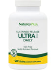 NaturesPlus Ultra I Multivitamin Iron Free, Sustained Release - 90 Vegetarian Tablets - Maximum Absorption High Potency Daily Multivitamin Supplement - Natural Energy - 90 Servings