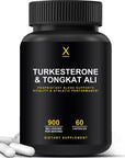 HUMANX Turkesterone & Tongkat Ali 900mg - Supports Energy, Stamina, and Muscle Recovery and Growth - Turkesterone Supplement - Tongkat Ali Supplement - Long Jack Extract (Eurycoma Longifolia)