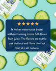 H2wOw Water Enhancer Drops  ORGANIC  Natural Extracts of Real Fruit  a Hint of Organic Stevia  Makes 768 oz of Delicious Cucumber Lemongrass Flavored Water