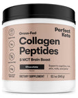 Perfect Keto Collagen Peptides Protein Powder with MCT Oil | Hydrolyzed Collagen, Type I & III Supplement | Non-GMO, Gluten Free, Grassfed, Keto Coffee Creamer | Shakes for Women & Men - Chocolate