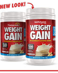 Naturade  All Natural Weight Gain Drink Mix  Gluten Free Delicious Taste 1600 Calories per Servings  Mass Gainer wCarbohydrates  Protein  Vanilla 406 Ounce  24 Servings  Pack of 6