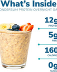 WonderSlim Protein Overnight Oats Apple Maple Cinnamon 5g Fiber Sugar  Gluten Free 7ct