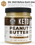 Keto Peanut Butter with Macadamia Nuts and MCT Oil Smooth, 10oz - Keto Nut Butter Spread, Fat bomb, Low carb keto snack (10)