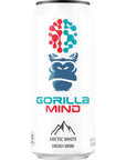 Gorilla Mind Energy Drink  Unmatched Energy  Amplified Focus  NAcetylLTyrosine AlphaGPC 200mg Caffeine Uridine Saffron  0 Sugar Or Artificial Colors  16oz 12Pack Variety Pack 1