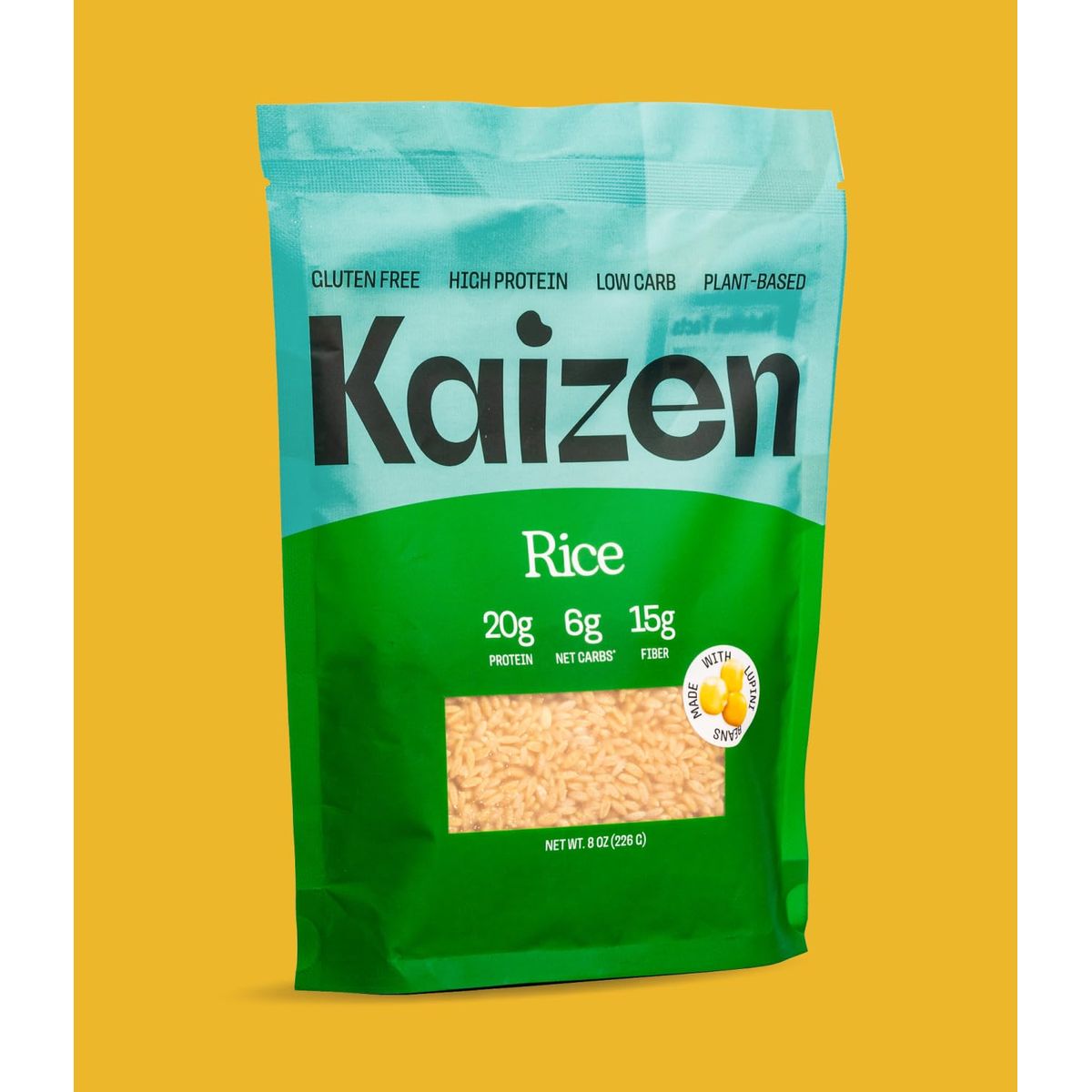 Kaizen Low Carb Keto Rice  GlutenFree High Protein 20g Keto Friendly Plant Based Made with High Fiber Lupin Flour  8 ounces Pack of 3