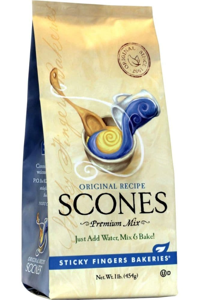 English Scone Mix, Original Flavor by Sticky Fingers Bakeries - Easy to Make English Scones Fresh Baked, Makes 12 Scones (1pk)