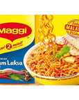 Maggi Nestle Malaysia 2 Minute Instant Noodles Asam Laksa 5 Packs x 79g Asam Laksa Mee Chili Curry Kari Soup