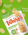 Whisps Cheese Crisps Parmesan Cheese | Protein Chips | Healthy Snacks | Protein Snacks, Gluten Free, High Protein, Low Carb Keto Food (6 Oz, 2 Pack)