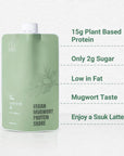 MOMMAKE Mugwort Protein Shake Powder 044lb200g Ssuk Latte 15g Plant Based Protein Shake Pouch 5pcs