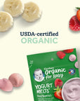 Gerber Baby Snacks Organic Yogurt Melts, Banana & Strawberry, 1 Ounce (Pack of 7)